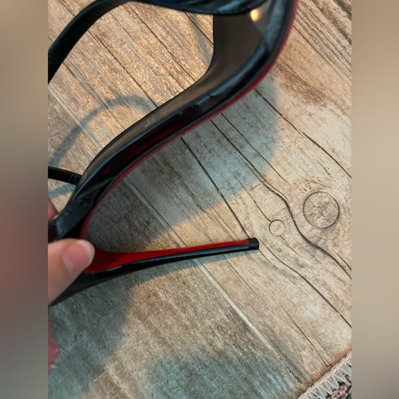 Christian Louboutin Heels - Rosalie Sandals - Leather & PVC Black - Picture 8 of 12